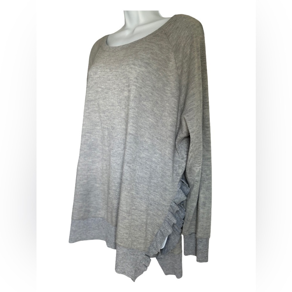 BKE RUFFLE SIDE PLUS SWEATER